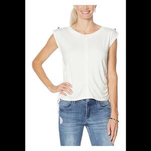 Brittany Humlbe Women's Side Cinch Top White - Regular